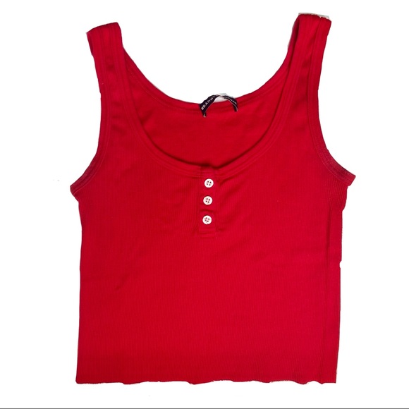 Brandy Melville Red Crop Top - Picture 1 of 3
